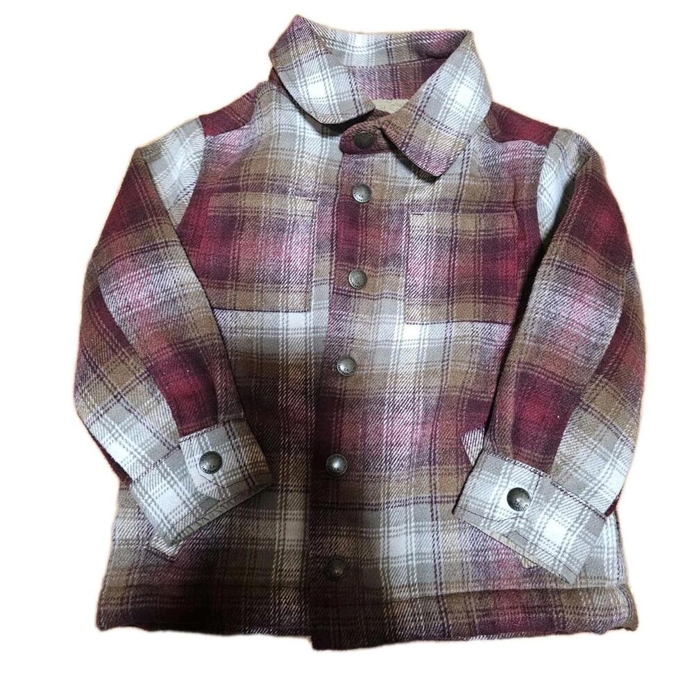 Old Navy Boys' 3T Plaid‎ Flannel Button-Up Jacket